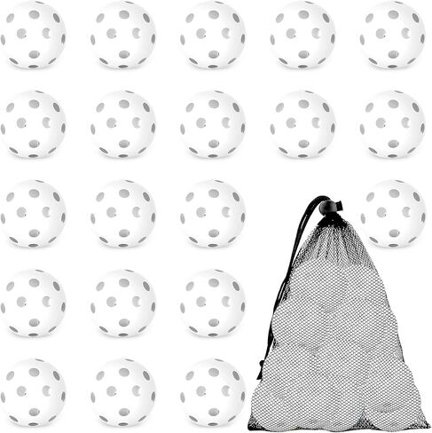 Coopay 20/40 Pack Baseball Practice Balls Plastic Training Balls Lightweight Hollow Softballs for Hitting, Baseball Training Indoor Outdoor Use in Saudi Arabia