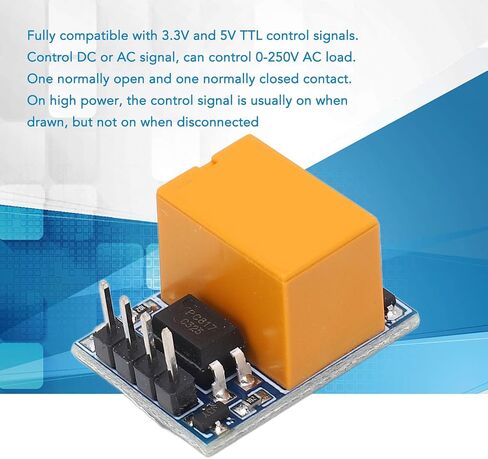 Pomya Micro Relay Module, NO NC HK Small Relay Module Light Indicator DC3.3‑5V with Optocoupler for Home Appliances (1 Channel), Pomyak48c2q9umv-11 in Saudi Arabia