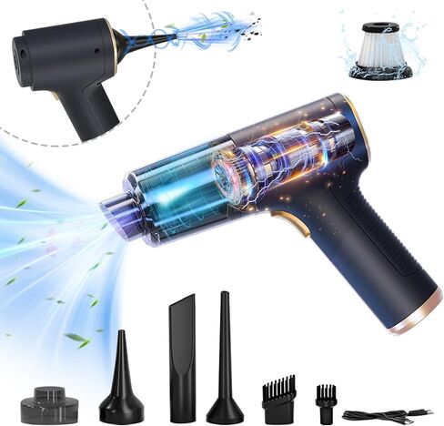 Handheld Car Vacuum Portable Cordless，12000PA High Power Mini Vacuum Cleaner and Air Duster, 4-in1 Hand Held Vacuum Cordless Rechargeable for Car, Home, Office, Pet in Saudi Arabia