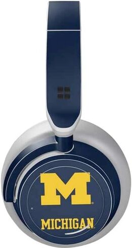 Skinit Skinit Audio Audio Skin متوافق مع سماعات الرأس السطحية - تصميم شعار Michigan M المرخص رسميًا in Saudi Arabia