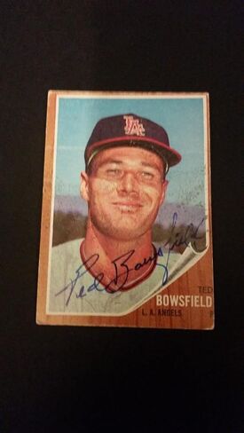 TED Bowsfield Angels 1962 Topps #369 Sox Authentic توقيع توقيع FB15 - بطاقات البيسبول الموقعة in Saudi Arabia