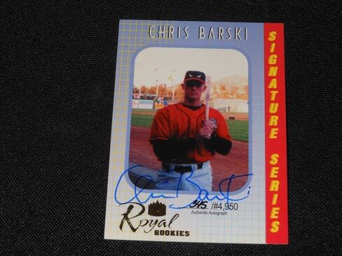 OPL Royal Rookies Chris Barski Card Motograph Card تم تسجيلها على إدراج M14 - MLB بطاقات البيسبول الموقعة in Saudi Arabia