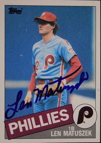 Len Matuszek Phillies Dodgers Jays Motopraged 1985 Topps #688 Card 16L - Baseball Slabbed Cards in Saudi Arabia