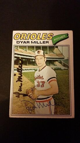 Dyar Miller Orioles 1977 Topps #77 Mets Authentic توقيع توقيع FB15 - بطاقات البيسبول الموقعة in Saudi Arabia