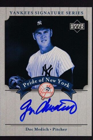 Doc Medich Autographed 2003 UD Pride of New York Yankees Series Signed Card 16M - MLB Autographed Baseball Cards in Saudi Arabia