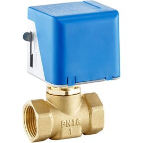 Valve DN15 DN20 DN25 Motorized Electric Brass Globe Valves 2 Wire AC 220V Two Way Stop Shut-Off Valve(DN25) in Kuwait