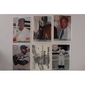 MONTE IRVIN (d.2016) 5 Card Series Giants Autographed 1992 FRONT ROW 16C - MLB Autographed Baseball Cards in Saudi Arabia