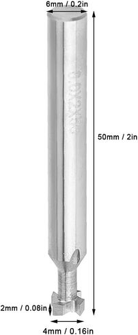 ZJchao T Slot End Mills, Socket Slot Cutter Key Cutter Milling T Type Tungsten Steel D6xH2xL50xφ6 for Cutting Aluminum Alloy Wood in Saudi Arabia