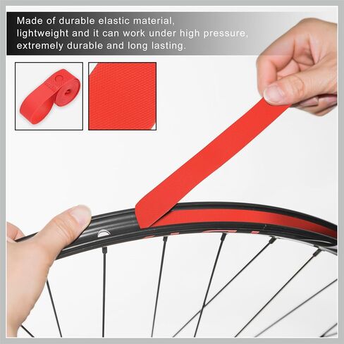 700C 27 "دراجة دراجة دراجة العجلة حافة الشريط حافة الشريط بطانة الداخلية حماية الأنبوب شريط PVC Red زوج بقطع السيارة in Saudi Arabia