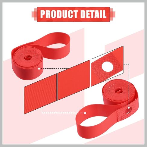 700C 27 "دراجة دراجة دراجة العجلة حافة الشريط حافة الشريط بطانة الداخلية حماية الأنبوب شريط PVC Red زوج بقطع السيارة in Saudi Arabia