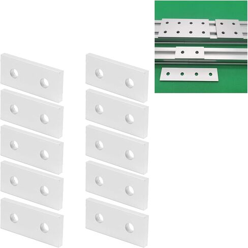 Unistrut Bracket ، 10pcs الانضمام إلى الألومنيوم مسطح التوصيل التعزيز أداة الاتصال العمودي 2020-2 ثقب ، 2020 حاسمة البثق 4040 الألومنيوم (2020) in Saudi Arabia