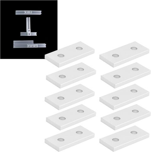 Unistrut Bracket ، 10pcs الانضمام إلى الألومنيوم مسطح التوصيل التعزيز أداة الاتصال العمودي 2020-2 ثقب ، 2020 حاسمة البثق 4040 الألومنيوم (2020) in Saudi Arabia