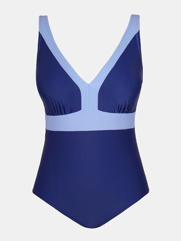 CUPSHE Plus Size Women's One Piece Swimsuit V Neck Swimwear Adjustable Straps Color Block Bathing Suit in Saudi Arabia