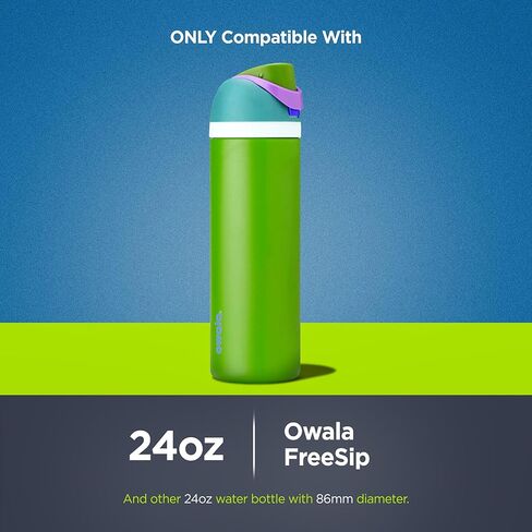 ENCASED Carrier Bag for Owala FreeSip 24oz Water Bottle - Neoprene Travel Sleeve with Hand Strap and Large Storage Pocket (Black) in Saudi Arabia