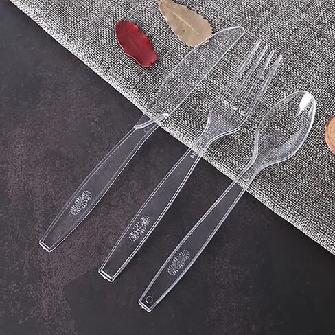 500 Count Clear Disposable Plastic Forks, Heavy Weight Disposable Forks Plastic Utensils for Parties, Picnics, Big Event, Daily Use in Saudi Arabia