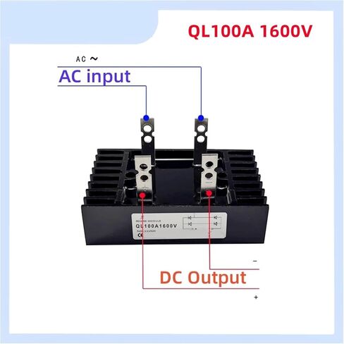 1pc QL100A-16 Single-Phase Rectifier Bridge QL40A QL60A QL80A QL100A QL150A Rectifier 1000V 1600V Bridge QL100A-16 QL150A1600V(QL150A 1600V) in Saudi Arabia