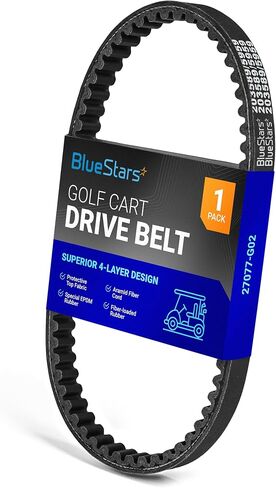 BlueStars Golf Cart Drive Belt Replaces 27077-G02 27077-G01 - Fits for EZ.GO Marathon 4-Cycle 1991-1996 and 2-Cycle 1992-1993 Gas Golf Cart in Saudi Arabia