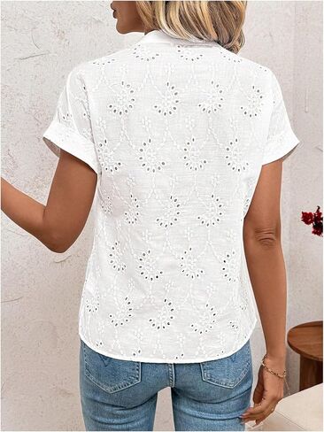 عرقات العرقات البوهو الصيفية بلوزات العيينة تطريز Dolman Short Sleeve v الرقبة in Kuwait