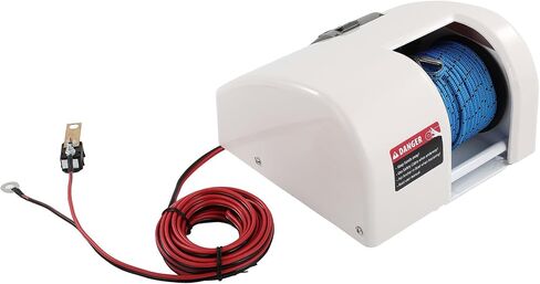 AUTOMUTO Electric Anchor Winch Heavy Duty Marine Boat Anchor Winch with Remote Control Easy Installation Included Accessories Supports 25 Pound Anchors Performance for Boats up to 20 Feet in Saudi Arabia