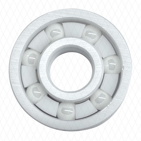 1 Pcs 606 Full Ceramic Bearing, 6x17x6mm ZrO2 Zirconia Ball Bearing, High Speed & Self-Lubricating Non-Magnetic Waterproof Bearing for Medical Devices, Laboratory Equipment and Aerospace in Saudi Arabia