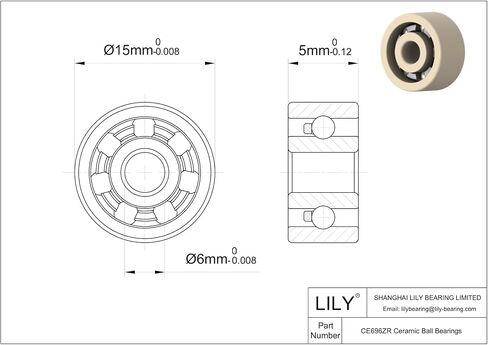 1 Pcs 606 Full Ceramic Bearing, 6x17x6mm ZrO2 Zirconia Ball Bearing, High Speed & Self-Lubricating Non-Magnetic Waterproof Bearing for Medical Devices, Laboratory Equipment and Aerospace in Saudi Arabia