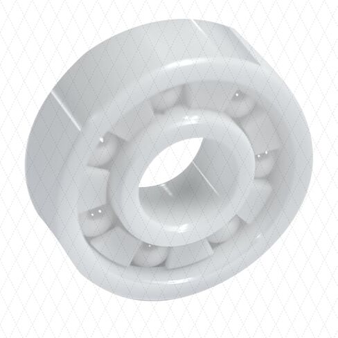 1 Pcs 606 Full Ceramic Bearing, 6x17x6mm ZrO2 Zirconia Ball Bearing, High Speed & Self-Lubricating Non-Magnetic Waterproof Bearing for Medical Devices, Laboratory Equipment and Aerospace in Saudi Arabia