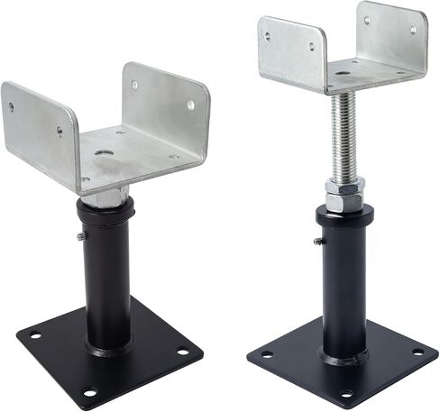 2 Pack U-Shaped Floor Jack - Adjustable Steel Beam Support for 4x2, 4x4, 4x6 Joists Heavy Duty Screw Jack with U-Head Telepost & House Jack.6-8.5 Inch Adjustment Range. in Kuwait