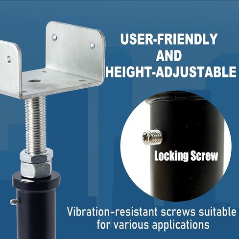 2 Pack U-Shaped Floor Jack - Adjustable Steel Beam Support for 4x2, 4x4, 4x6 Joists Heavy Duty Screw Jack with U-Head Telepost & House Jack.6-8.5 Inch Adjustment Range. in Kuwait