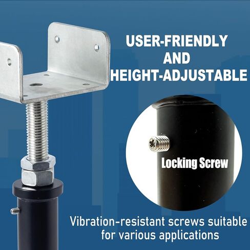 2 Pack U-Shaped Floor Jack - Adjustable Steel Beam Support for 4x2, 4x4, 4x6 Joists Heavy Duty Screw Jack with U-Head Telepost & House Jack.6-8.5 Inch Adjustment Range. in Kuwait
