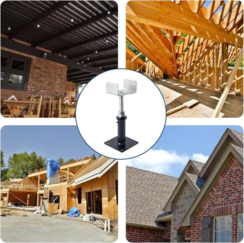 2 Pack U-Shaped Floor Jack - Adjustable Steel Beam Support for 4x2, 4x4, 4x6 Joists Heavy Duty Screw Jack with U-Head Telepost & House Jack.6-8.5 Inch Adjustment Range. in Kuwait