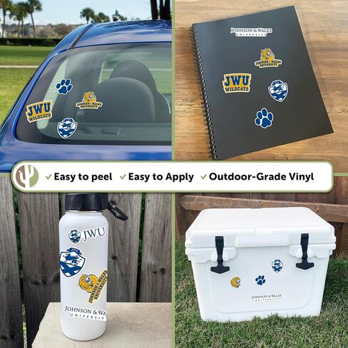 Desert Cactus Johnson & Wales University Sticker Wildcats Vinyl Decals Laptop Water Bottle Car Scrapbook 13.35x10.98 Sheet T2 (Type 2) in Saudi Arabia