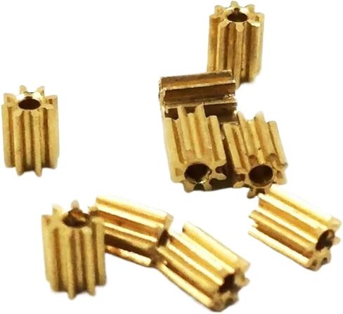 Steel Motor Drive Gear 10pcs 8 0.7A Pinion Module 0.2M 8-Tooth Straight Gear Copper Gear Hole 0.7mm Tight Thickness 2.5 Outer Diameter 2mm in Saudi Arabia