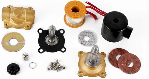 PNEUMATIC DN08 DN10 DN15 DN20 DN25 1/4 "3/8" 1/2 "3/4" 1 "صمام الملف اللولبي 12V 220V الهوائية لغازات هيليوم زيت الماء (DN10 ، DC12V) in Kuwait