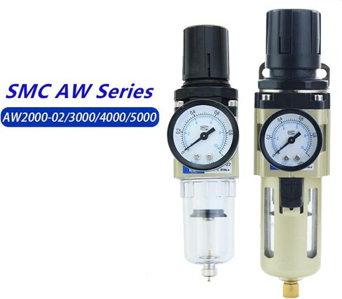 AW2000-02-AW5000 Type Air Filter Pressure Regulating Regulator Trap Oil Water Separator Processor for Compressor(AW5000-10) in Saudi Arabia