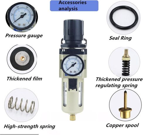 AW2000-02-AW5000 Type Air Filter Pressure Regulating Regulator Trap Oil Water Separator Processor for Compressor(AW5000-10) in Saudi Arabia
