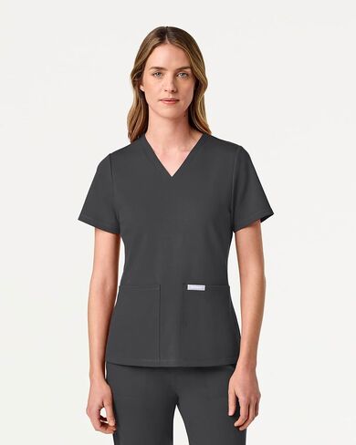 Jaanuu ULTRAsoft Essential Comfort Women’s 6-Pocket Scrub Set – Soft Stretch Fabric, Slim Fit, Adjustable Waist Scrub in Kuwait