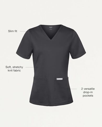 Jaanuu ULTRAsoft Essential Comfort Women’s 6-Pocket Scrub Set – Soft Stretch Fabric, Slim Fit, Adjustable Waist Scrub in Kuwait