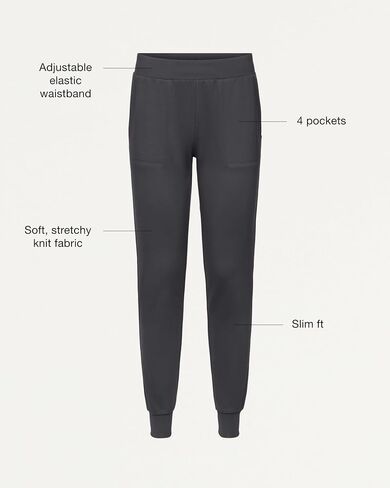 Jaanuu ULTRAsoft Essential Comfort Women’s 6-Pocket Scrub Set – Soft Stretch Fabric, Slim Fit, Adjustable Waist Scrub in Kuwait