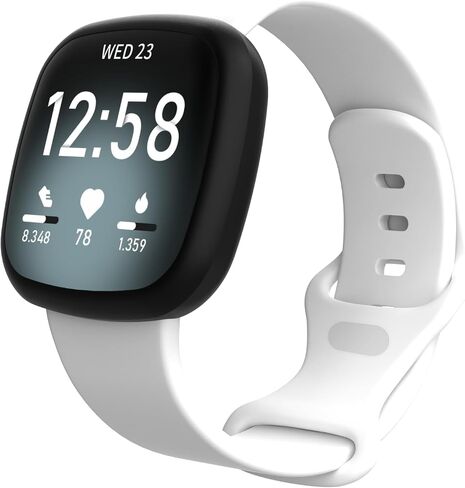 حزام متوافق مع Fitbit بالعكس 3/بالعكس 4/SENSE/SENSE 2 ، استبدال فرقة Sport Silicone Sport للنساء والرجال ، حزام معصم مقاوم للماء قابل للتعديل in Kuwait