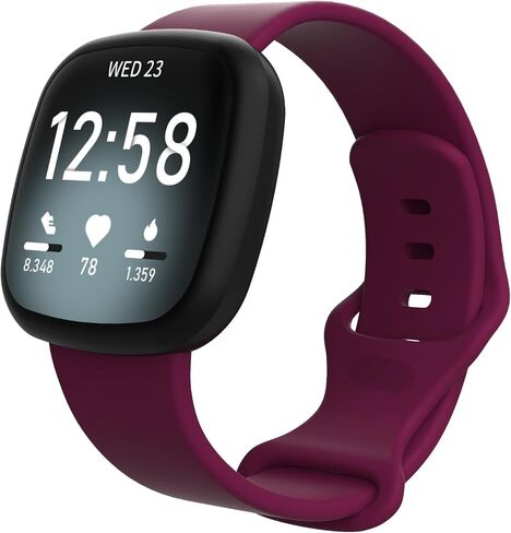 حزام متوافق مع Fitbit بالعكس 3/بالعكس 4/SENSE/SENSE 2 ، استبدال فرقة Sport Silicone Sport للنساء والرجال ، حزام معصم مقاوم للماء قابل للتعديل in Kuwait