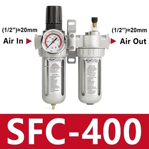 SFC400 1/2 SFC300 3/8 SFC200 1/4 Air Filter Pneumatic Parts Regulator Oil Water Separator Trap Regulator Valve for Compressor(SFC-400) in Saudi Arabia