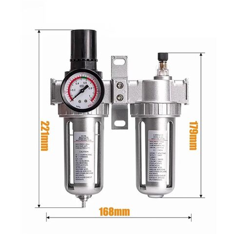 SFC400 1/2 SFC300 3/8 SFC200 1/4 Air Filter Pneumatic Parts Regulator Oil Water Separator Trap Regulator Valve for Compressor(SFC-400) in Saudi Arabia