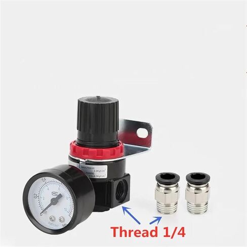 AR2000 G1/4" Pneumatic Air Compressor Pressure Regulator Reduction Valve AR-2000 W Fittings 4 6 8 10 12mm(AR2000 Fitting 12mm) in Saudi Arabia