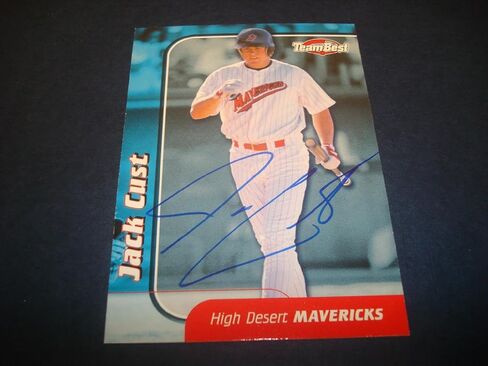Jack Cust 1999 Team Best #14 Mavericks Athletics Signed Authentic Autograph TD - MLB Autographed Baseball Cards in Saudi Arabia