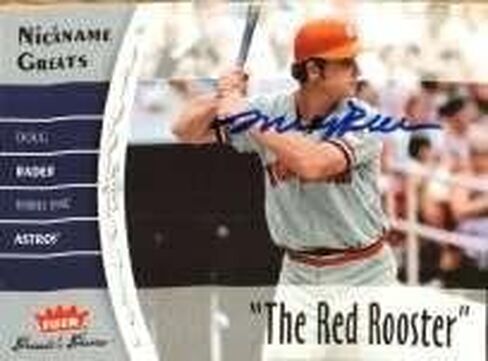 Autographed DOUG RADER 2006 FLEER GREATS of the GAME CARD - MLB Autographed Baseball Cards in Saudi Arabia