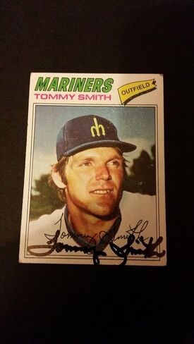 Tommy Smith Mariners 1977 Topps #14 Indians Authentic Signed Autograph FB15 - Autographed Baseball Cards in Saudi Arabia