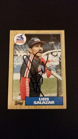 LUIS Salazar White Sox 1987 Topps #454 Padres Ink توقيع Auth Auto JA15 - بطاقات البيسبول الموقعة in Saudi Arabia