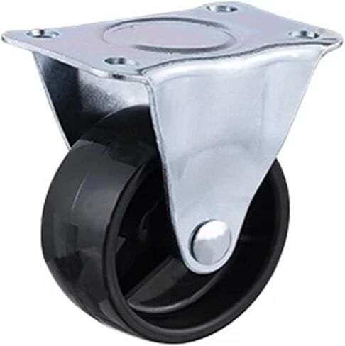 4 Pieces/lot 2""/2.5""/3"" Light Black PP Caster M12 Screw Spinner with Brake bearingless Plastic Black Caster(M10x25 Brake,2.5 Inch) in Kuwait