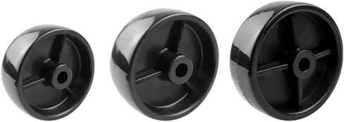 4 Pieces/lot 2""/2.5""/3"" Light Black PP Caster M12 Screw Spinner with Brake bearingless Plastic Black Caster(M10x25 Brake,2.5 Inch) in Kuwait