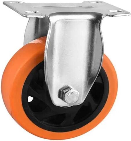 1 Piece Caster 5 inch Hollow Pattern Directional Wheel Medium Orange Double Bearing Silent Linear Wheel Injection molding in Saudi Arabia